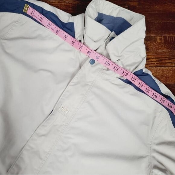 Helly Hanson Tan Blue Ski Parka Winter Jacket Tech Sport Large - Picture 9 of 13